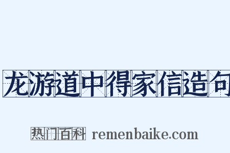 龙游道中得家信造句是什么意思的图片